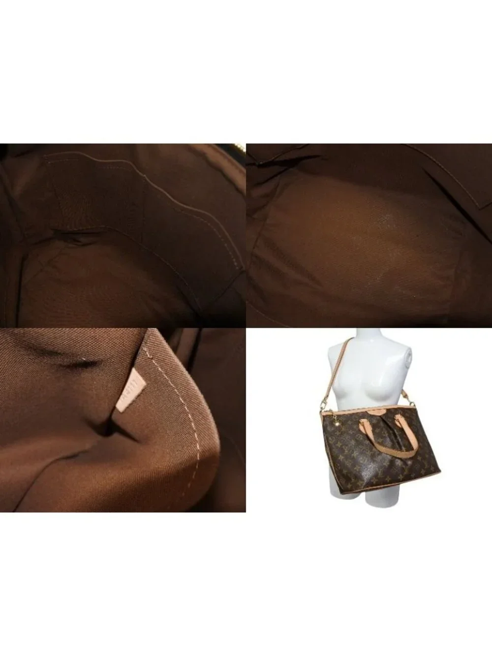 Louis Vuitton Palermo PM Handbag Monogram Leather Gold